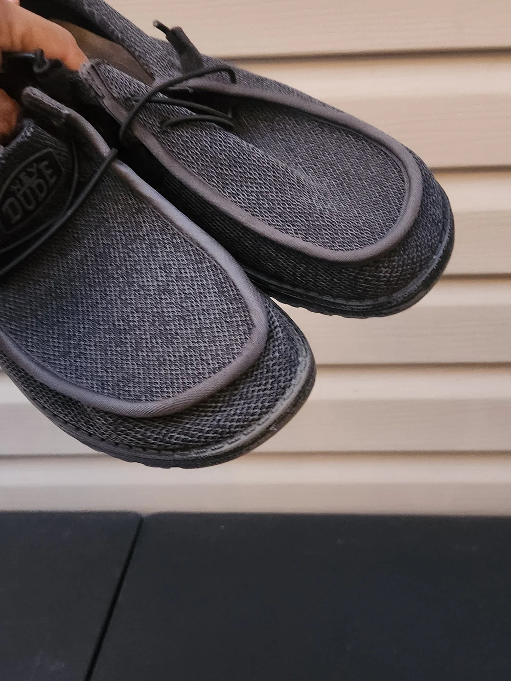 Hey Dude Men's Charcoal Grey Slip-On Loafers